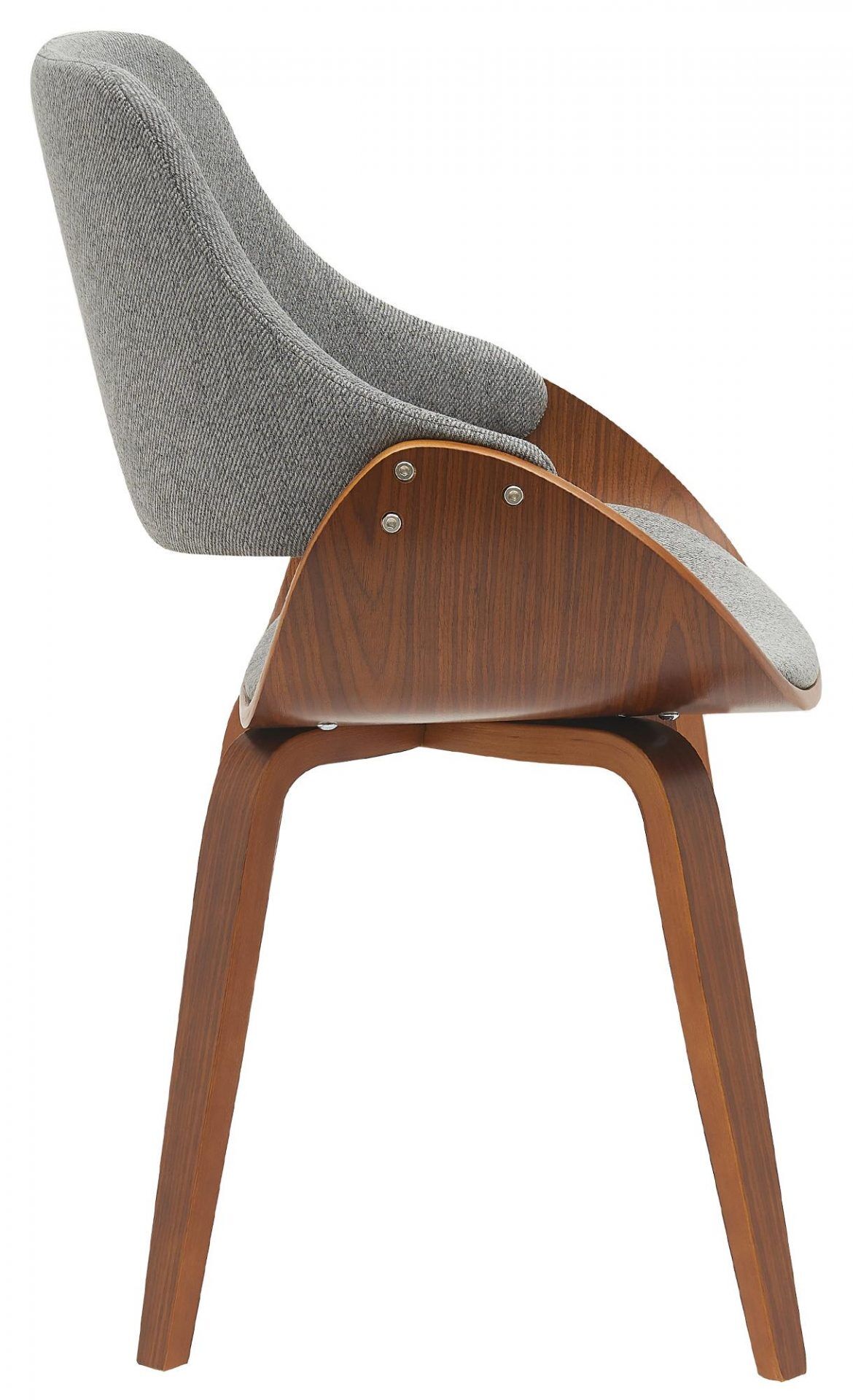 Esszimmerstuhl Vangale Stoff, walnuss/dunkelgrau