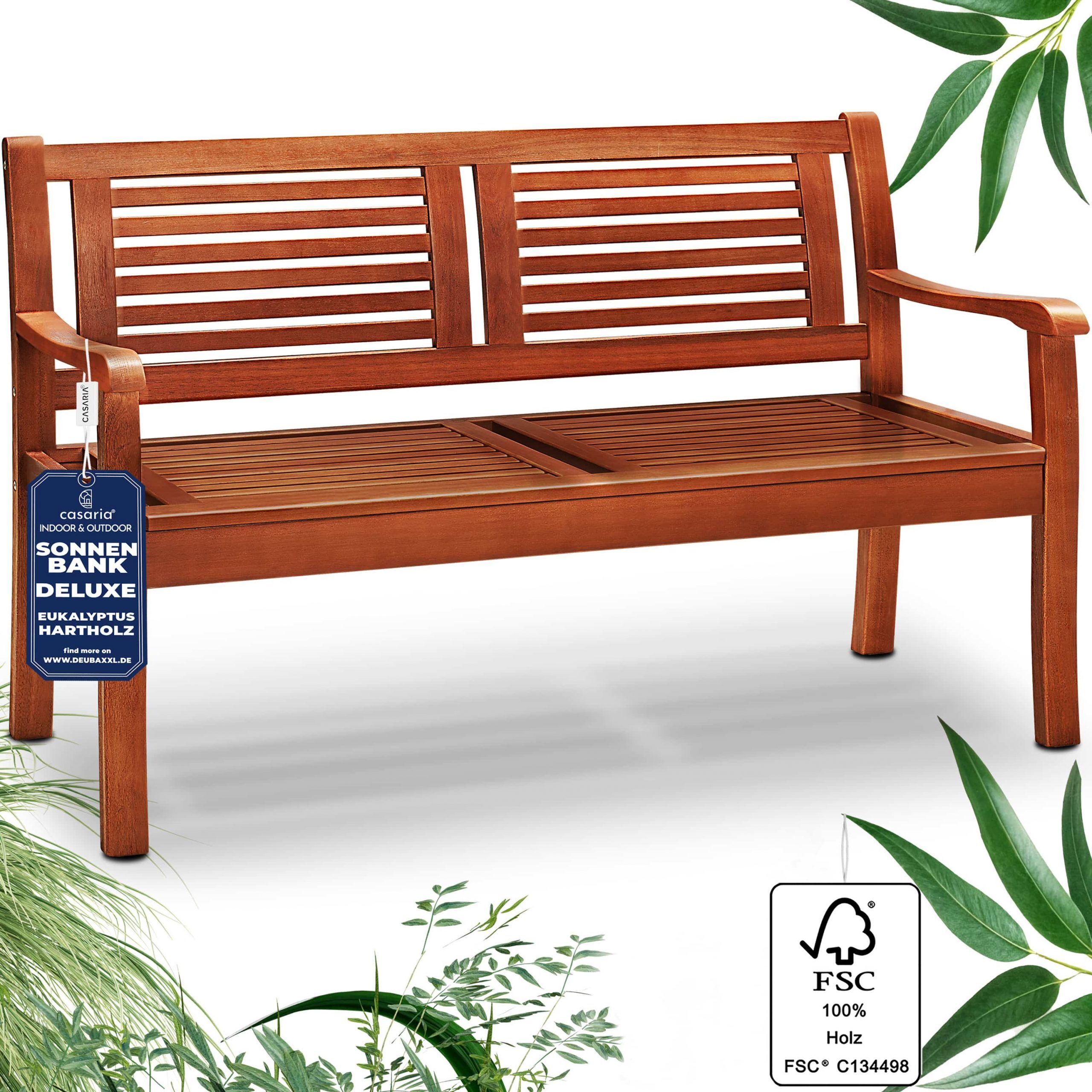 Gartenbank Eukalyptusholz 120x56x88cm FSC®-zertifiziert