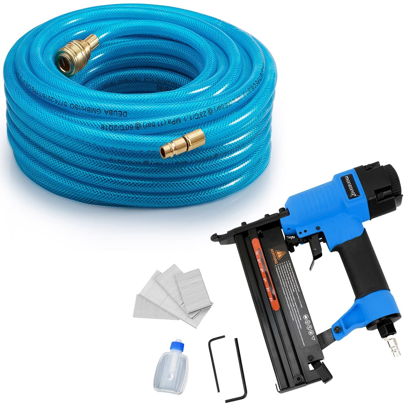 Druckluftschlauch 20m + Druckluft-Tacker