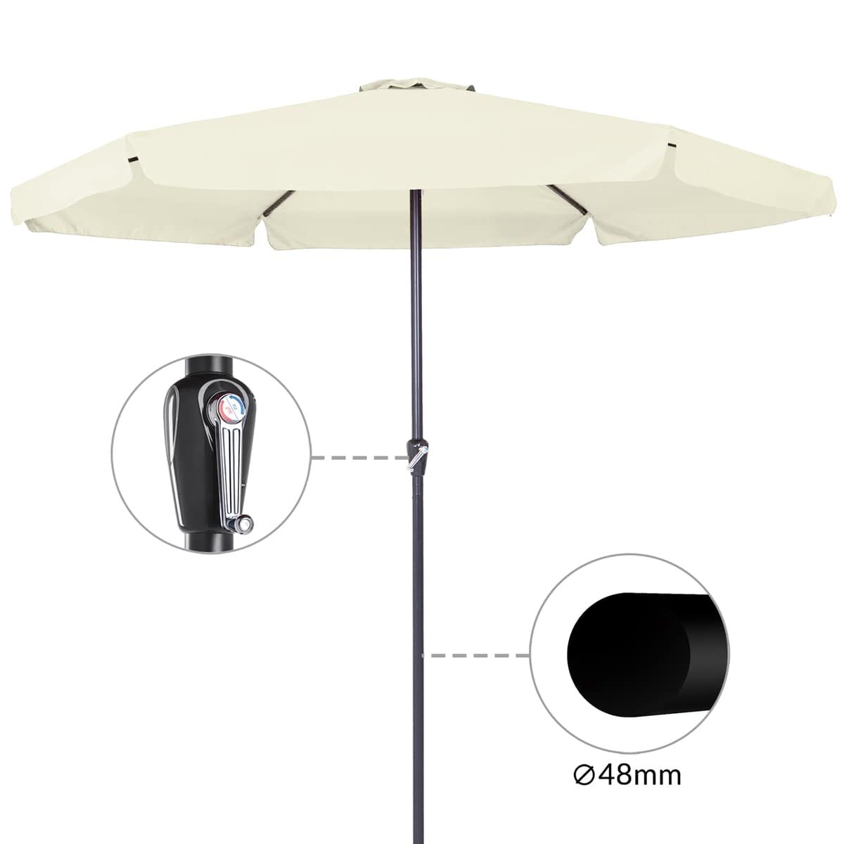 Sonnenschirm Maui Beige Ø330cm UV-Schutz 80+