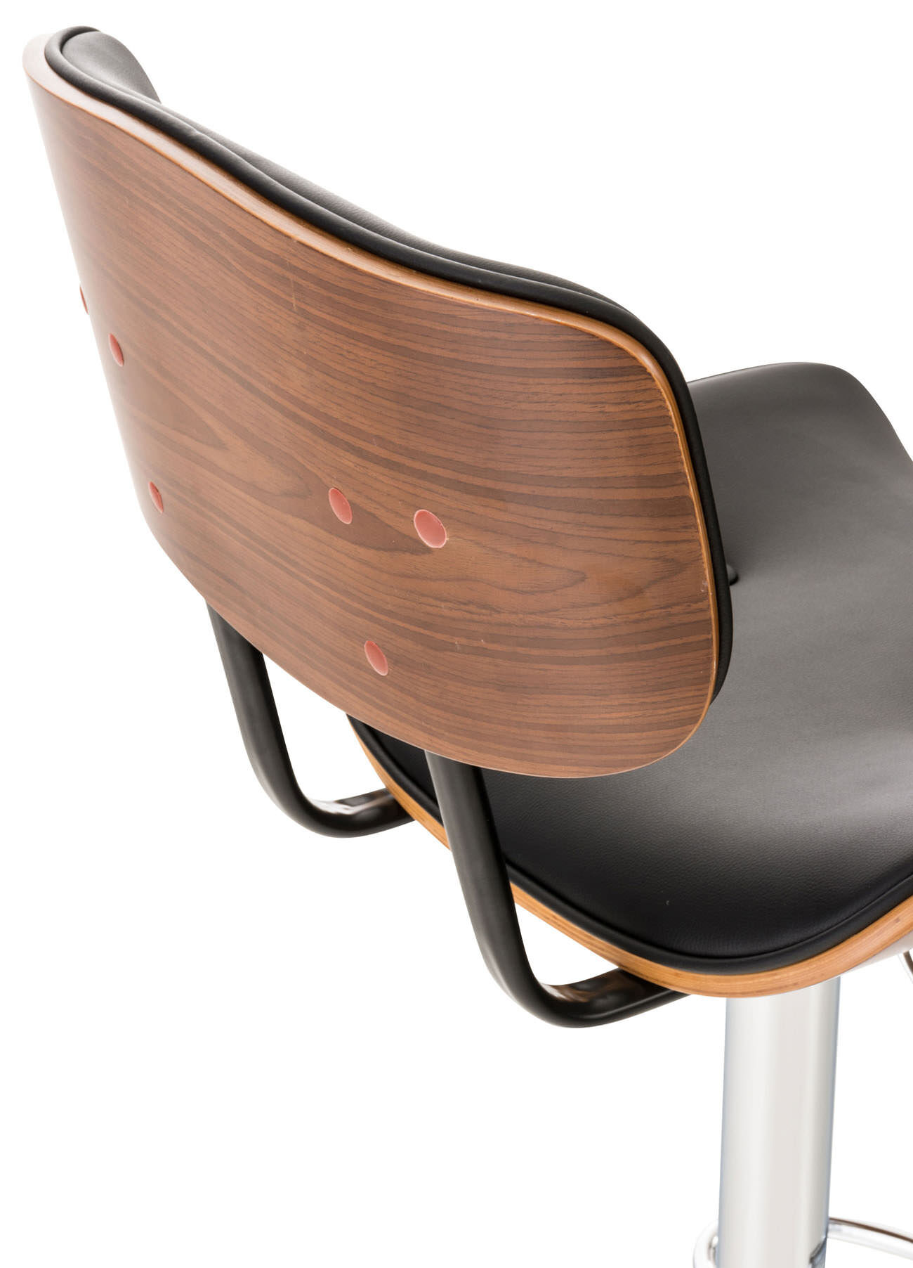 Barhocker Sarnia Kunstleder, walnuss/schwarz