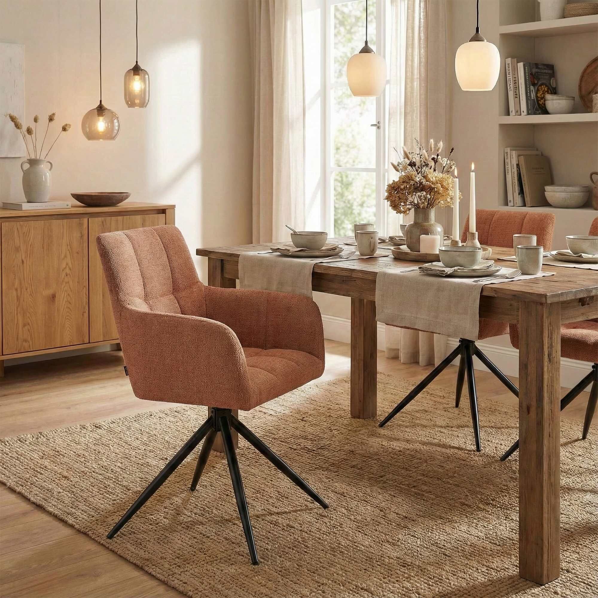 Esszimmerstuhl Jonah Stoff, orange