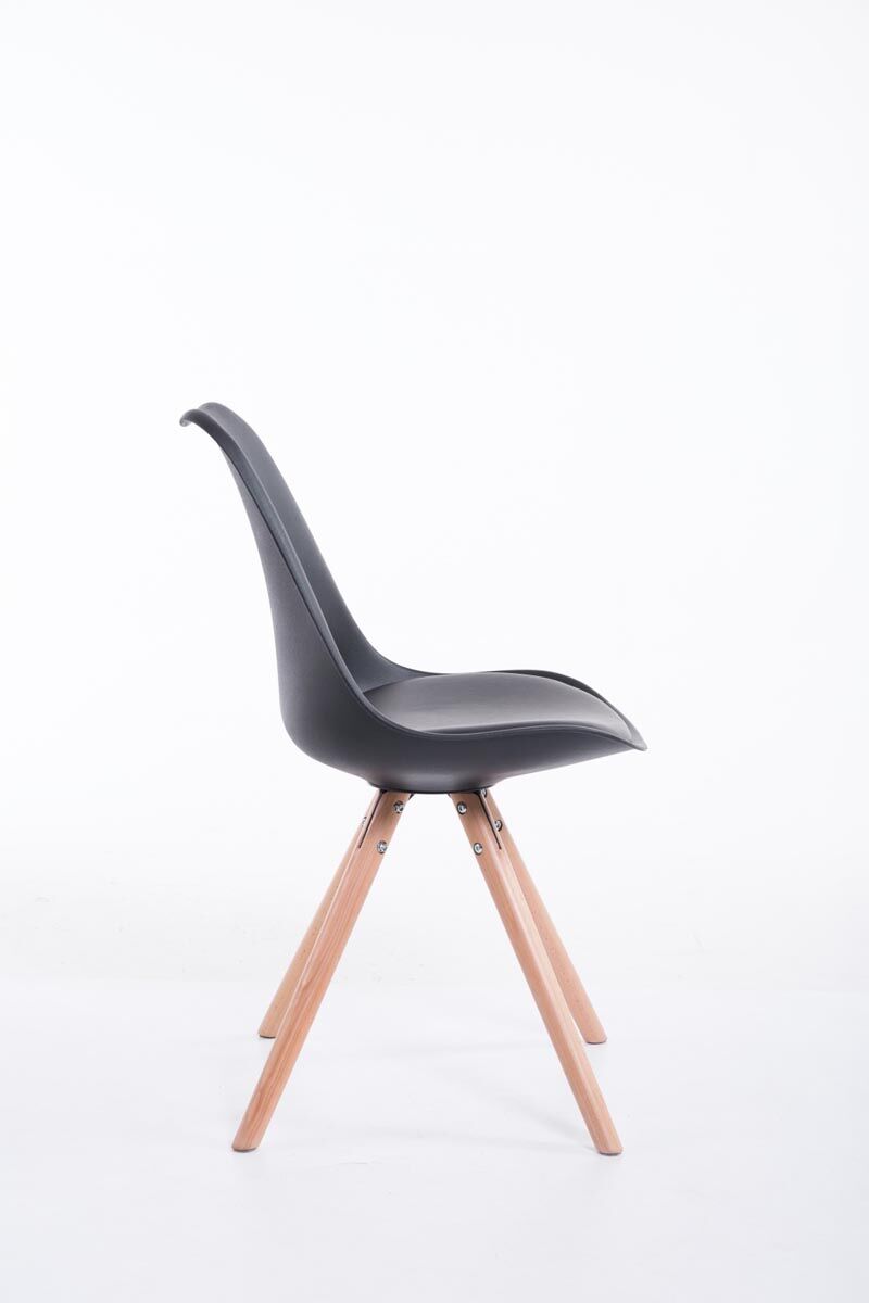 Besucherstuhl Toulouse Natura Rund, schwarz