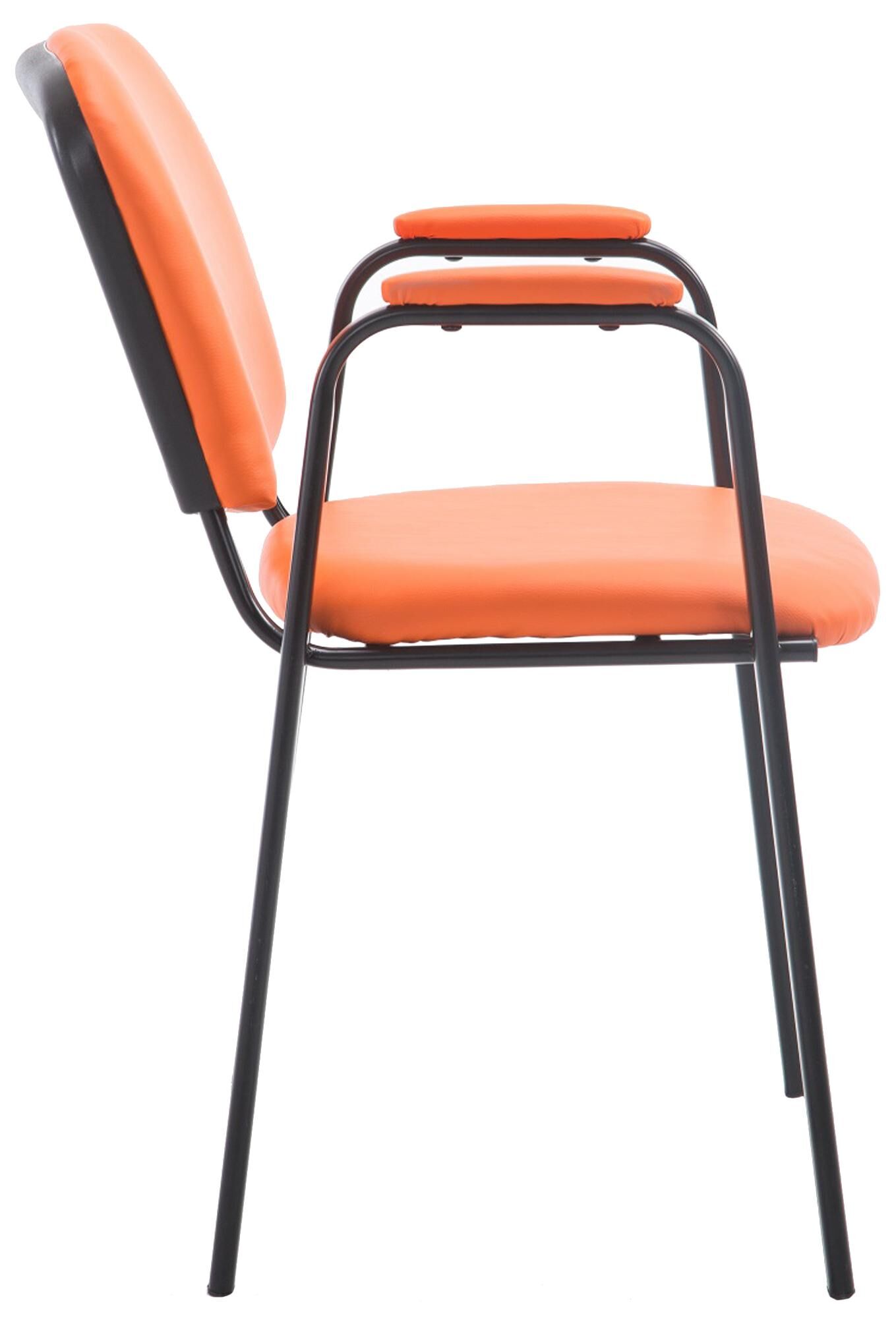Besucherstuhl Ken PRO Kunstleder, orange
