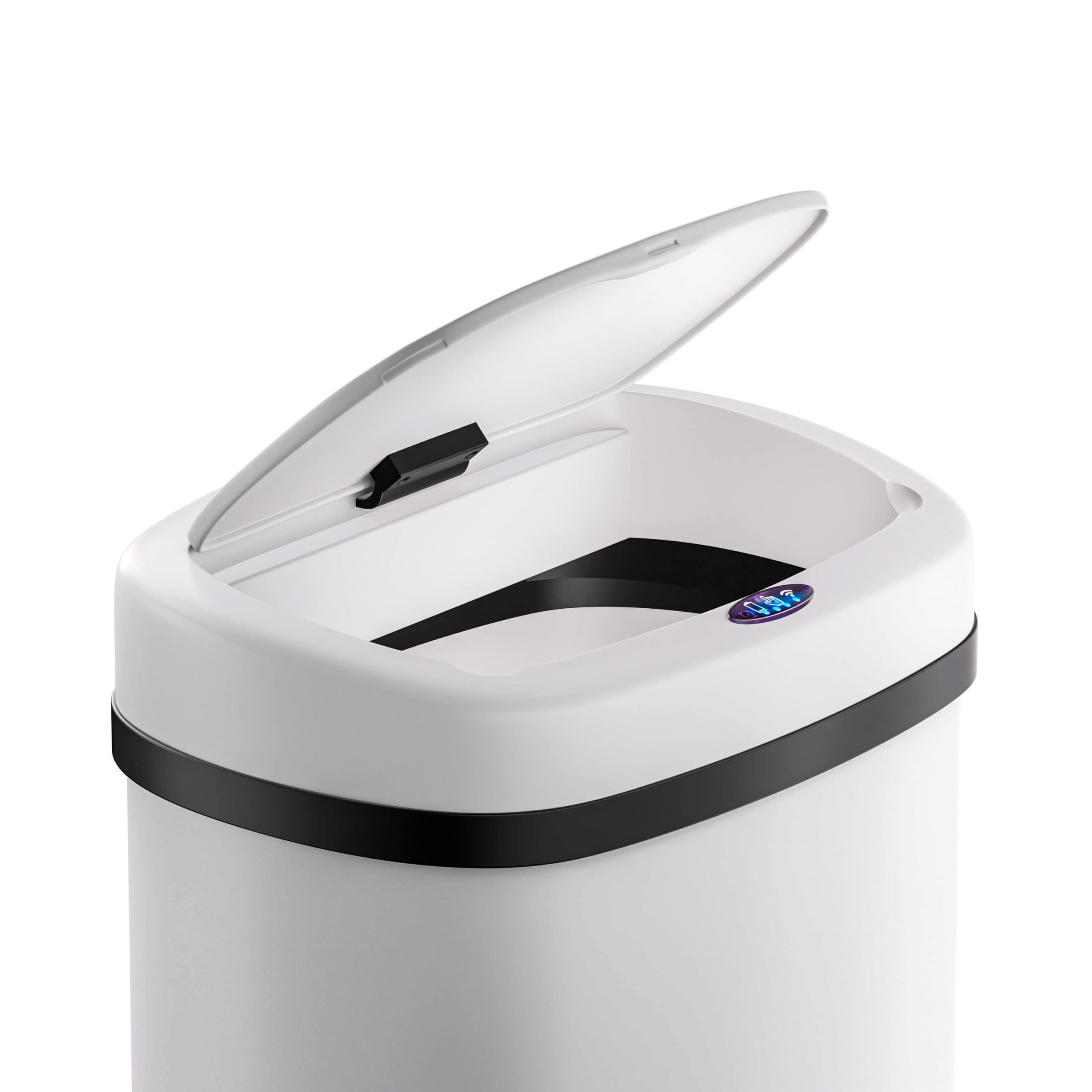 Sensor Mülleimer Edelstahl Weiß 50L