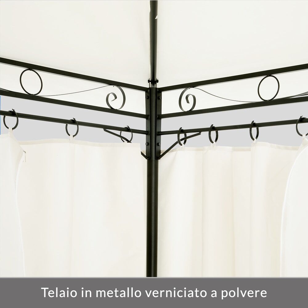Pavillon Topas Creme 3x4m UV-Schutz 50+