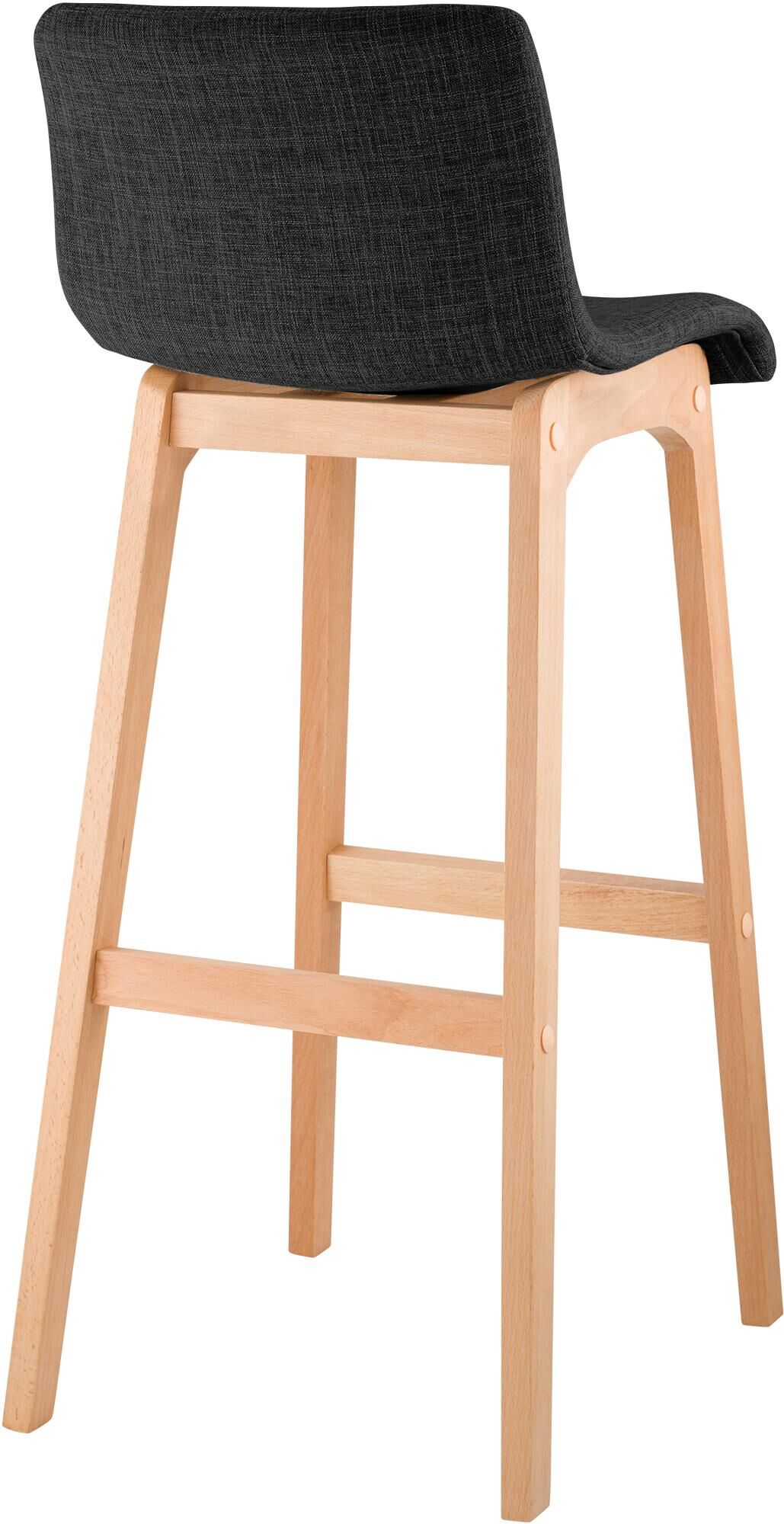 2er Set Barhocker Hoover Stoff Natura, dunkelgrau