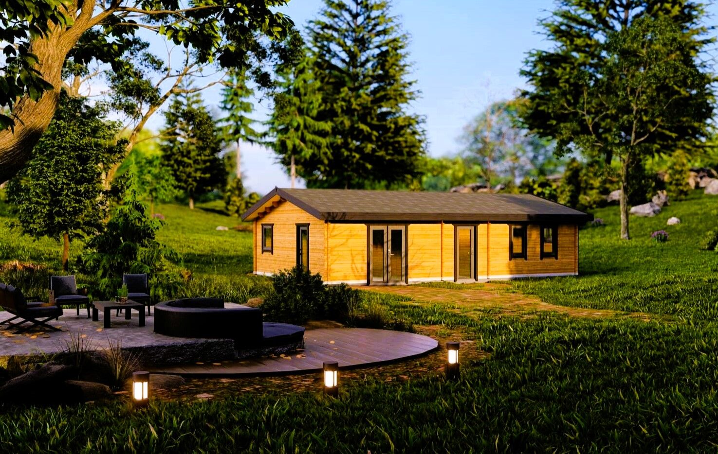 Holzhaus Bungalow Türi 75