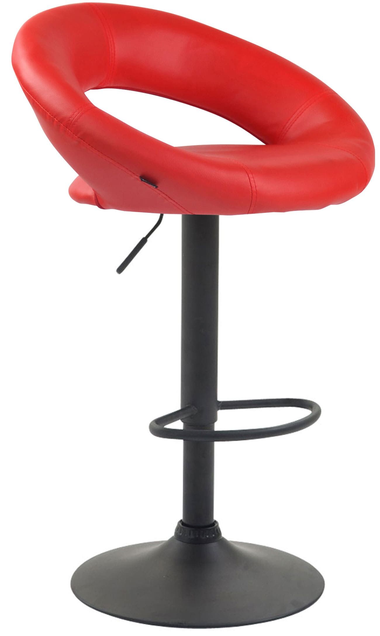 2er Set Barhocker Olinda Kunstleder schwarz, rot