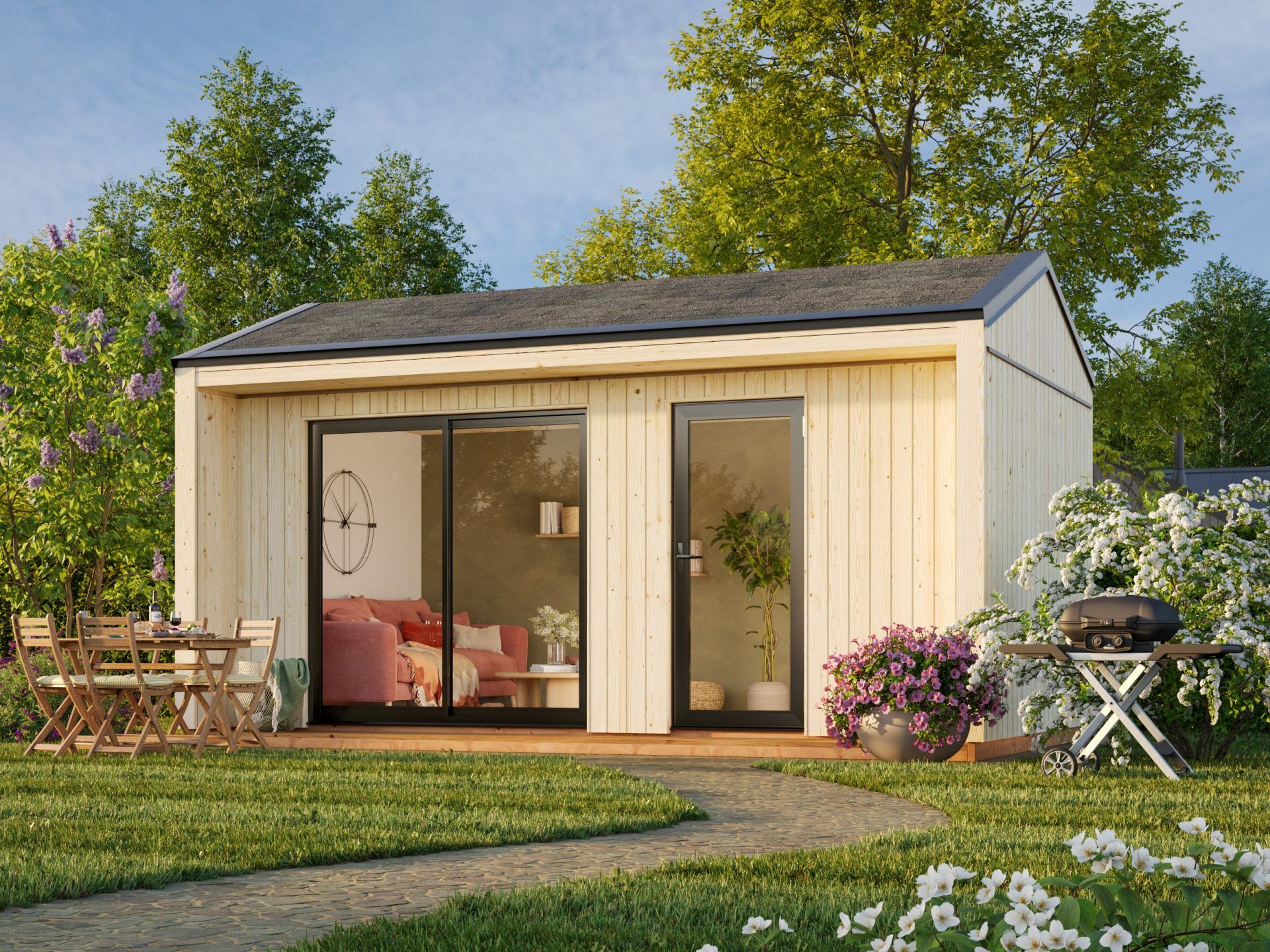 Palmako Tinyhaus Gartenhaus Rebekka 13,6 m²
