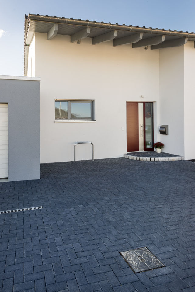 SET bis 15qm Fundament Pflastersteine "rechteck anthrazit 6 cm"