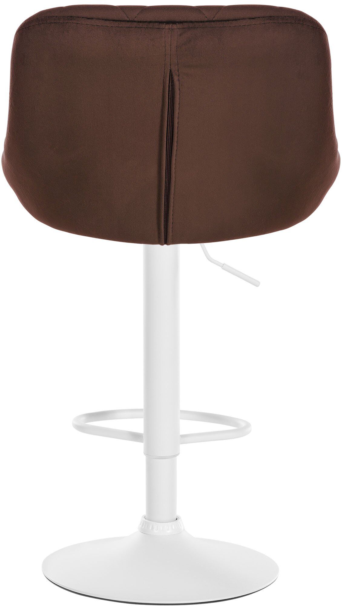 Barhocker Lazio Samt weiß, braun