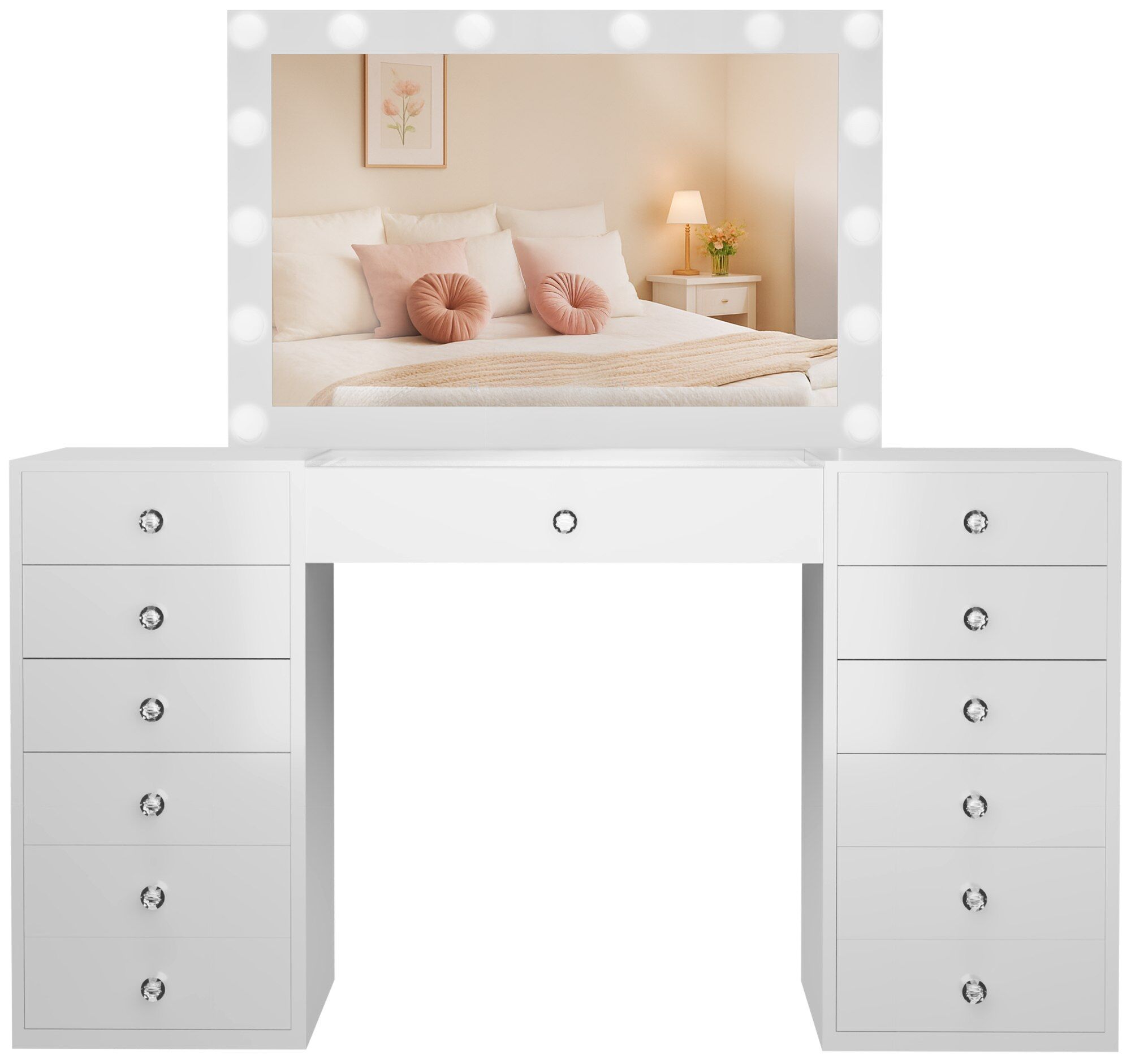 Schminktisch Attalla, weiß