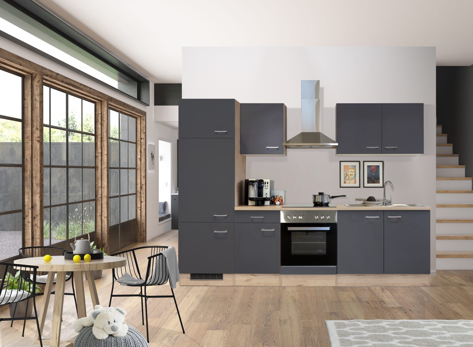 Küchenzeile MORENA 270 cm mit E-Geräten