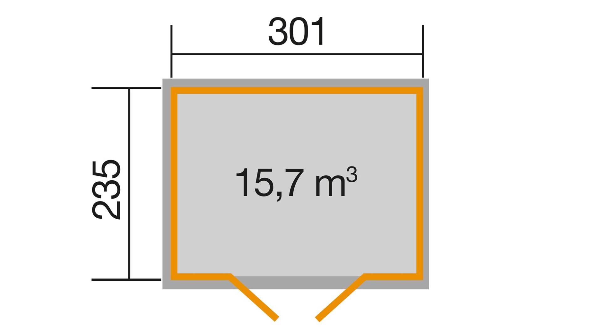 weka Gartenhaus 218 - 3,2x2,7m