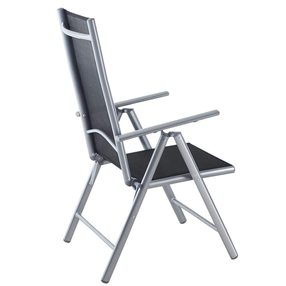 Gartensitzgruppe Bern 9-tlg 8 Personen Silber Alu Milchglas Glas