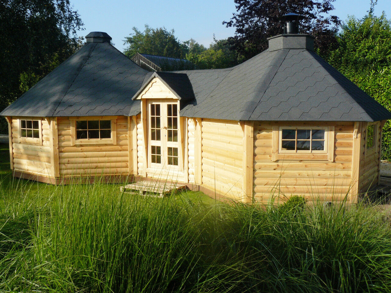 Finn Art Doppel-Grillkota Elegance 9,2+16,5 m² schwarz