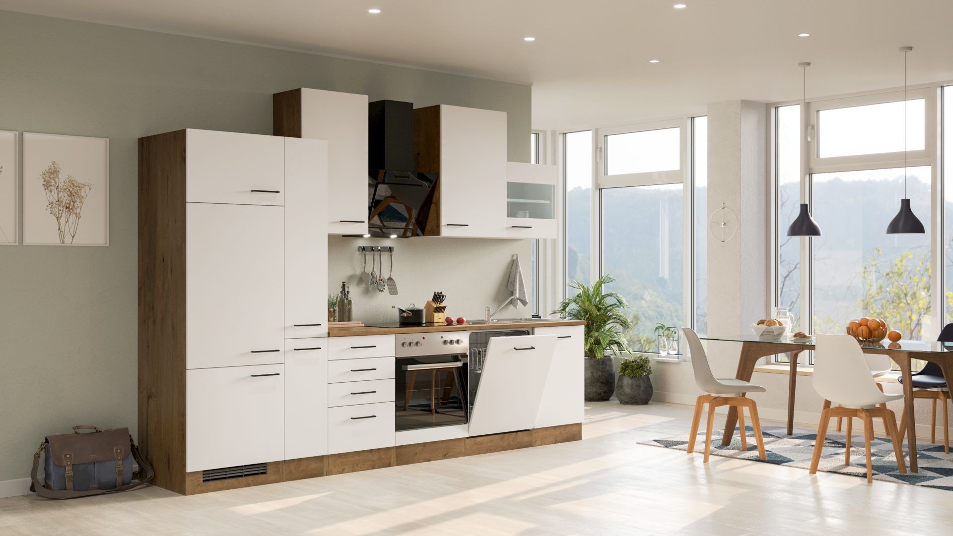 Küchenzeile Avila 310 cm mit E-Geräten