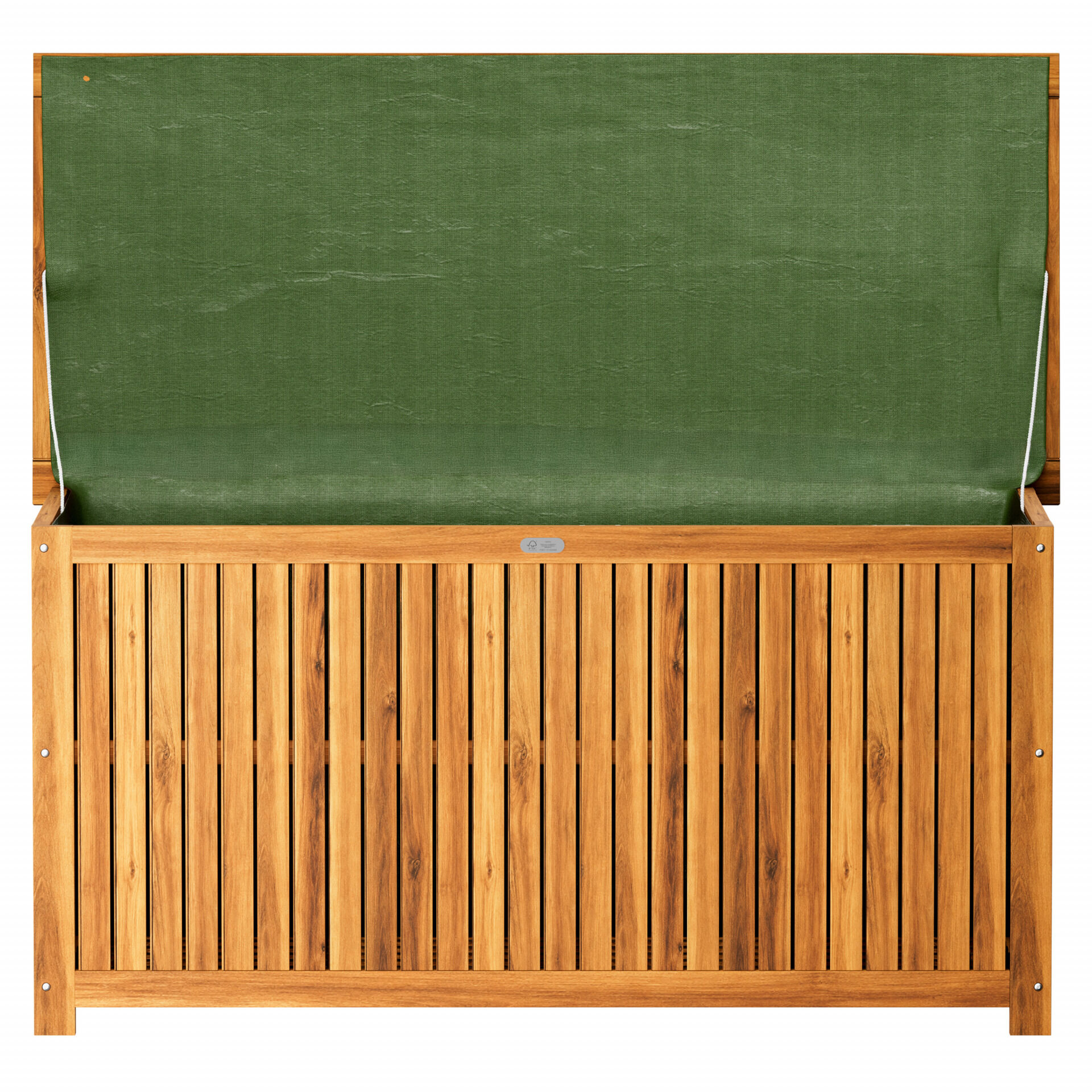 Gartenbox Akazienholz 115x50x59cm mit Innenplane wetterfest 205L