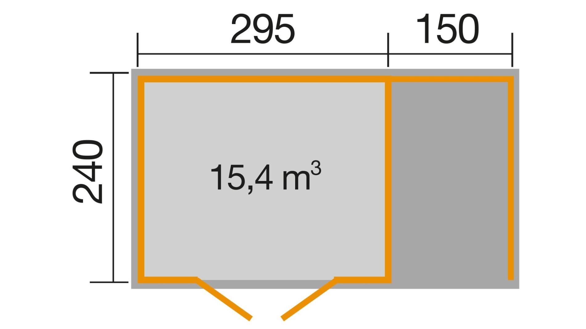 weka Gartenhaus 179 A 5,0x3,1m