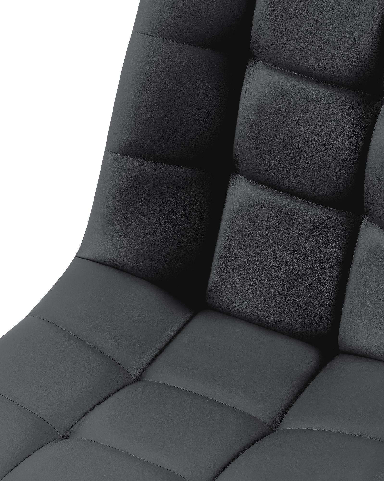 Esszimmerstuhl Antibes Kunstleder, schwarz