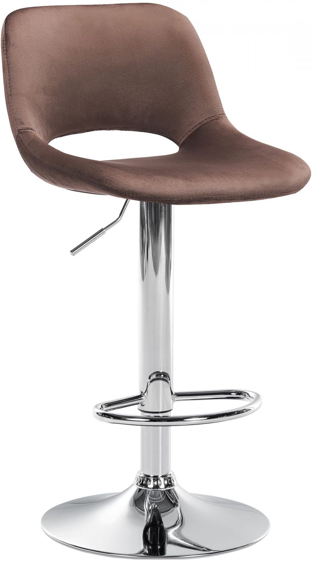 Barhocker Camden Samt chrom, braun