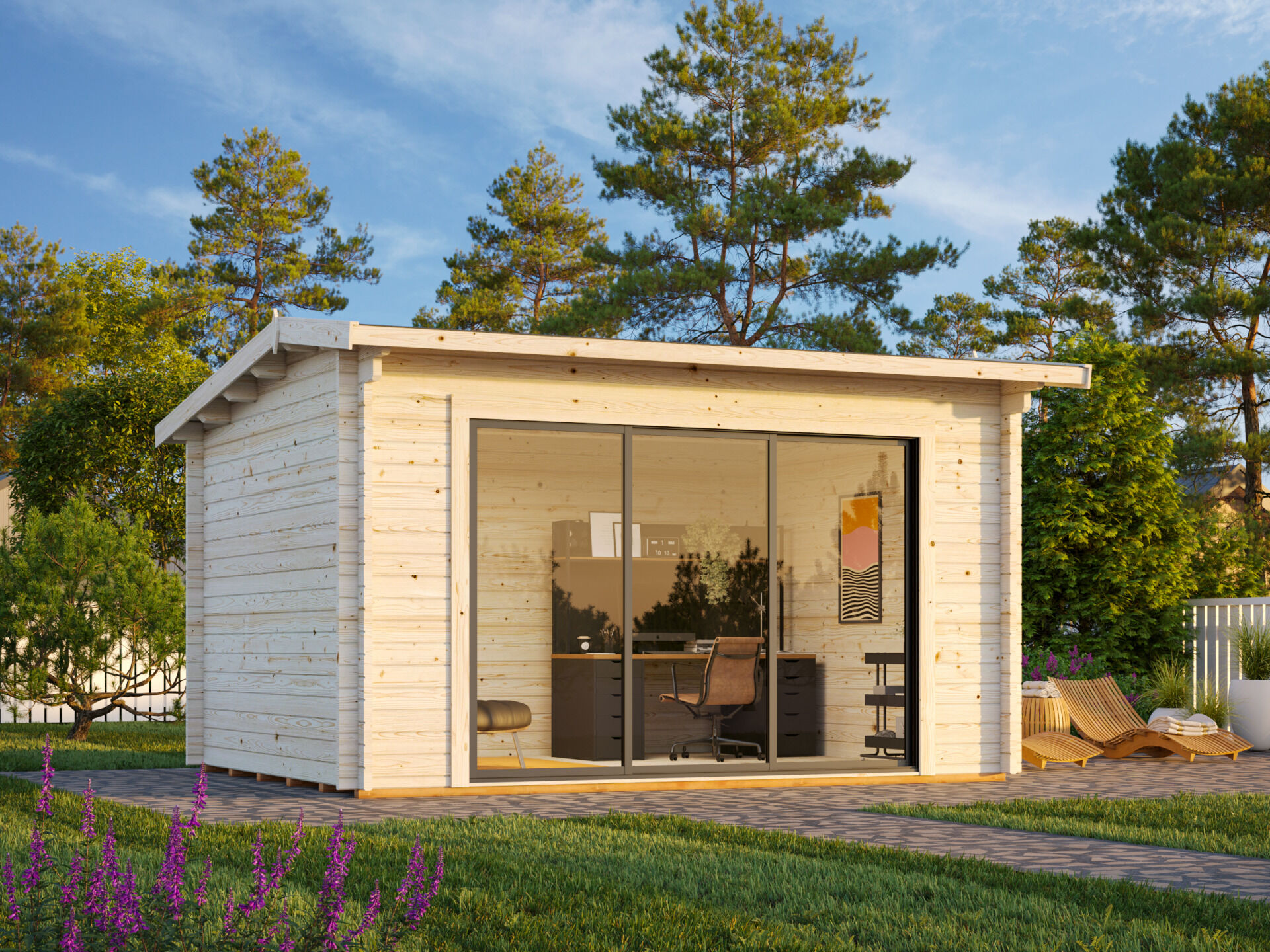 Palmako Gartenhaus Ines 11,1 m² mit Schiebetür