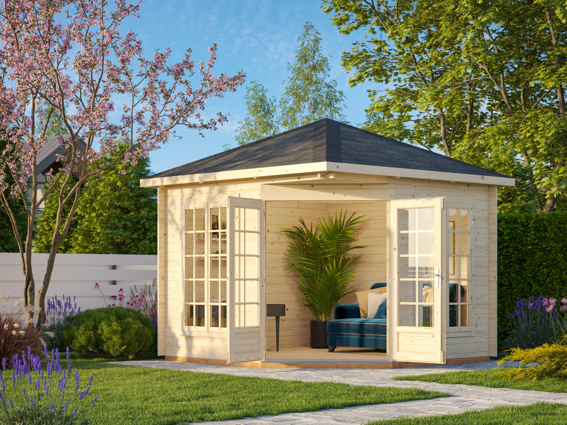 Palmako 5 Eck Gartenhaus Melanie 7,0 m²