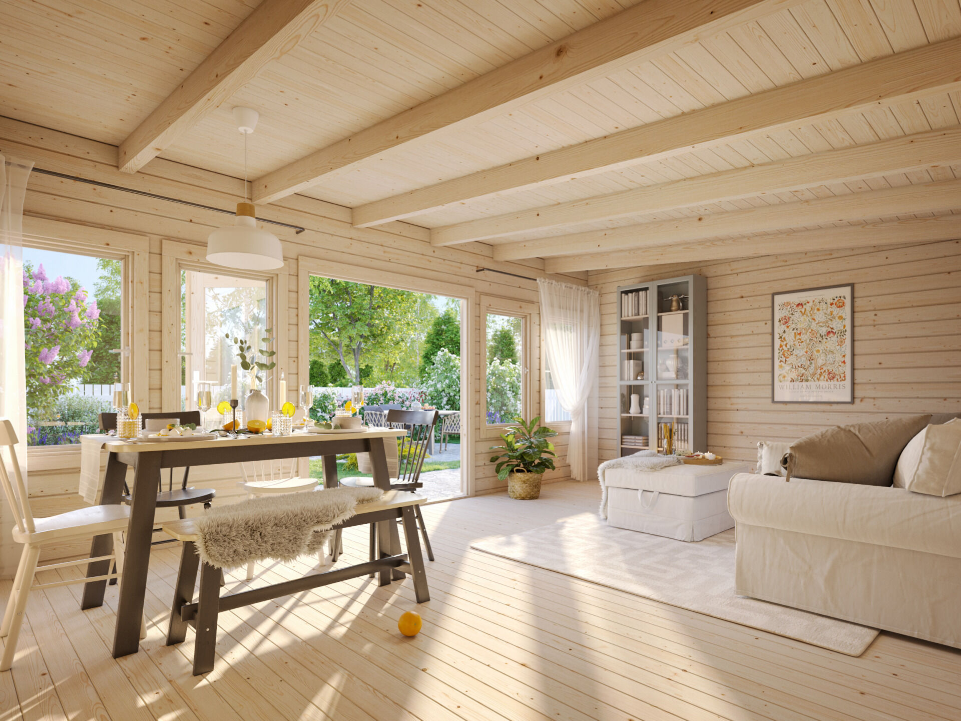 Flachdach Palmako Gartenhaus Lisa 19,4 m²