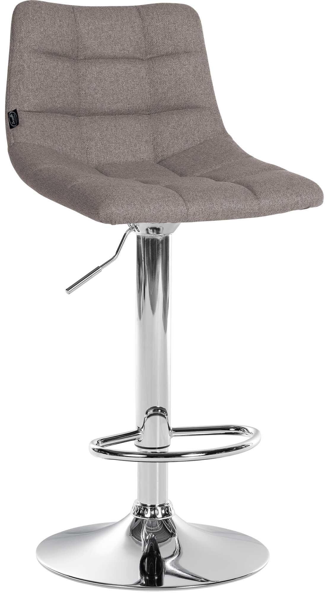 2er Set Barhocker Jerry Stoff chrom, grau