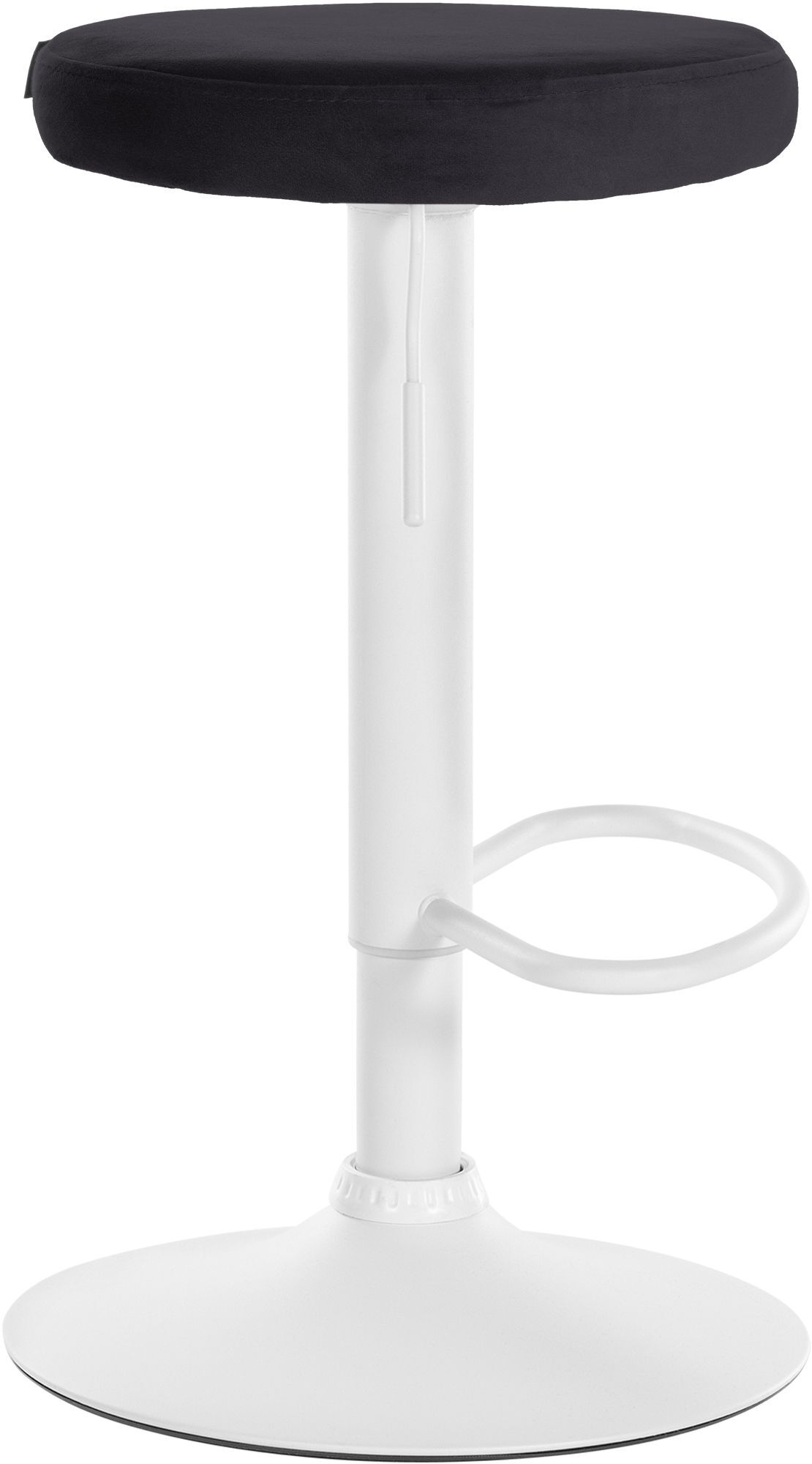 Barhocker Ponte Samt weiß, schwarz