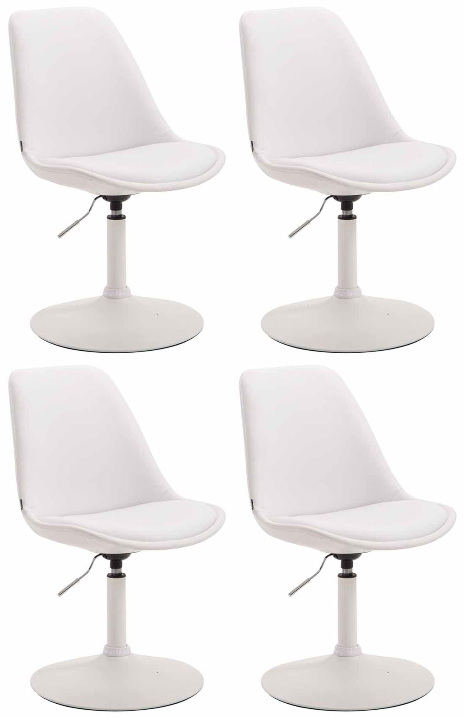4er Set Esszimmerstühle Maverick W Kunstleder, weiß