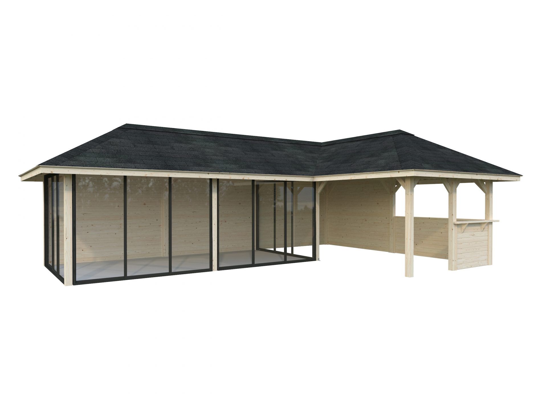 Palmako Pavillon Bianca 33,2 m² Set 521 Slide Plus
