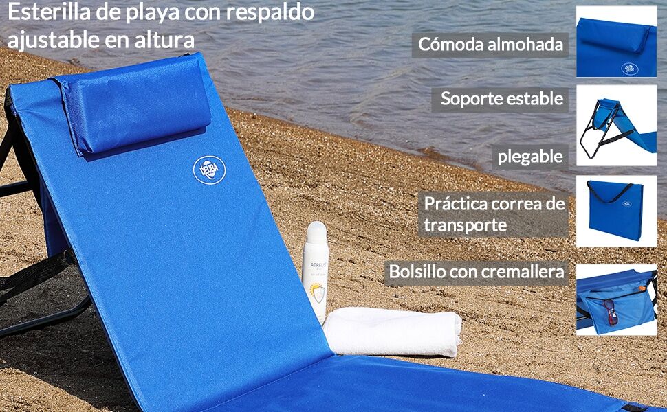 Strandmatte Blau 158x56x46cm