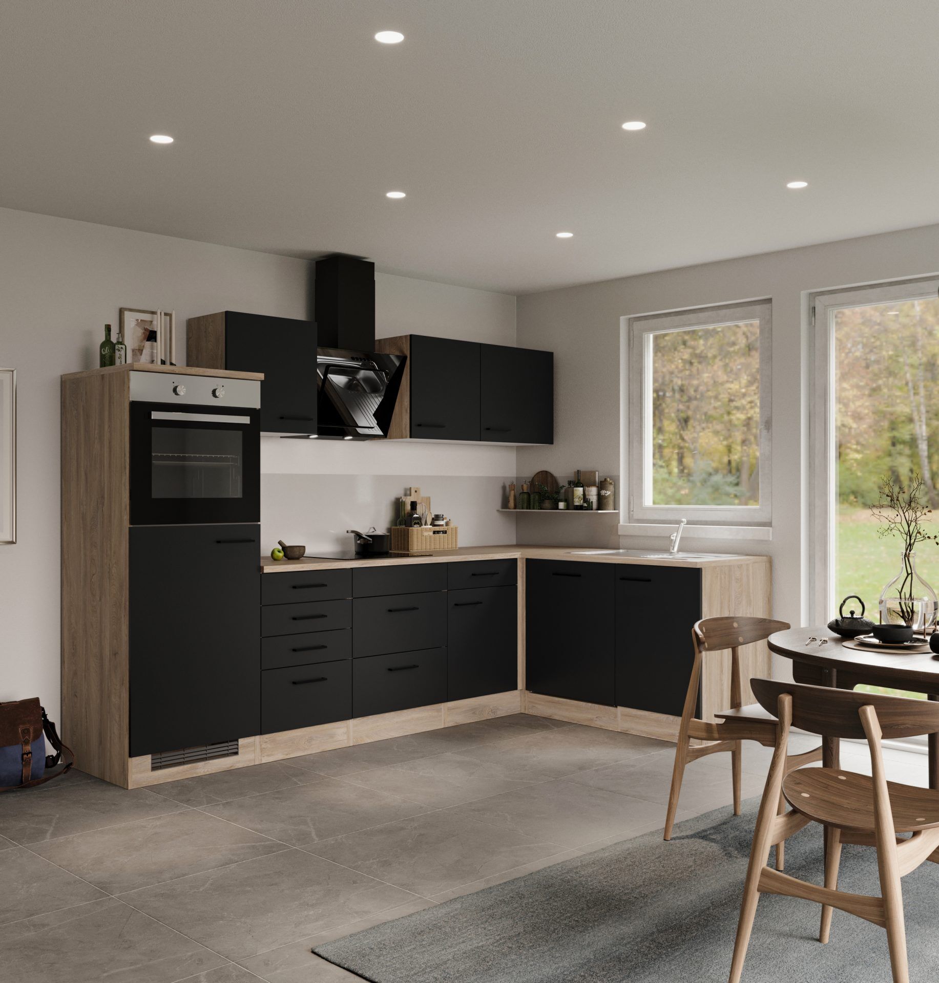 Winkelküche Capri 280x170 cm mit E-Geräten