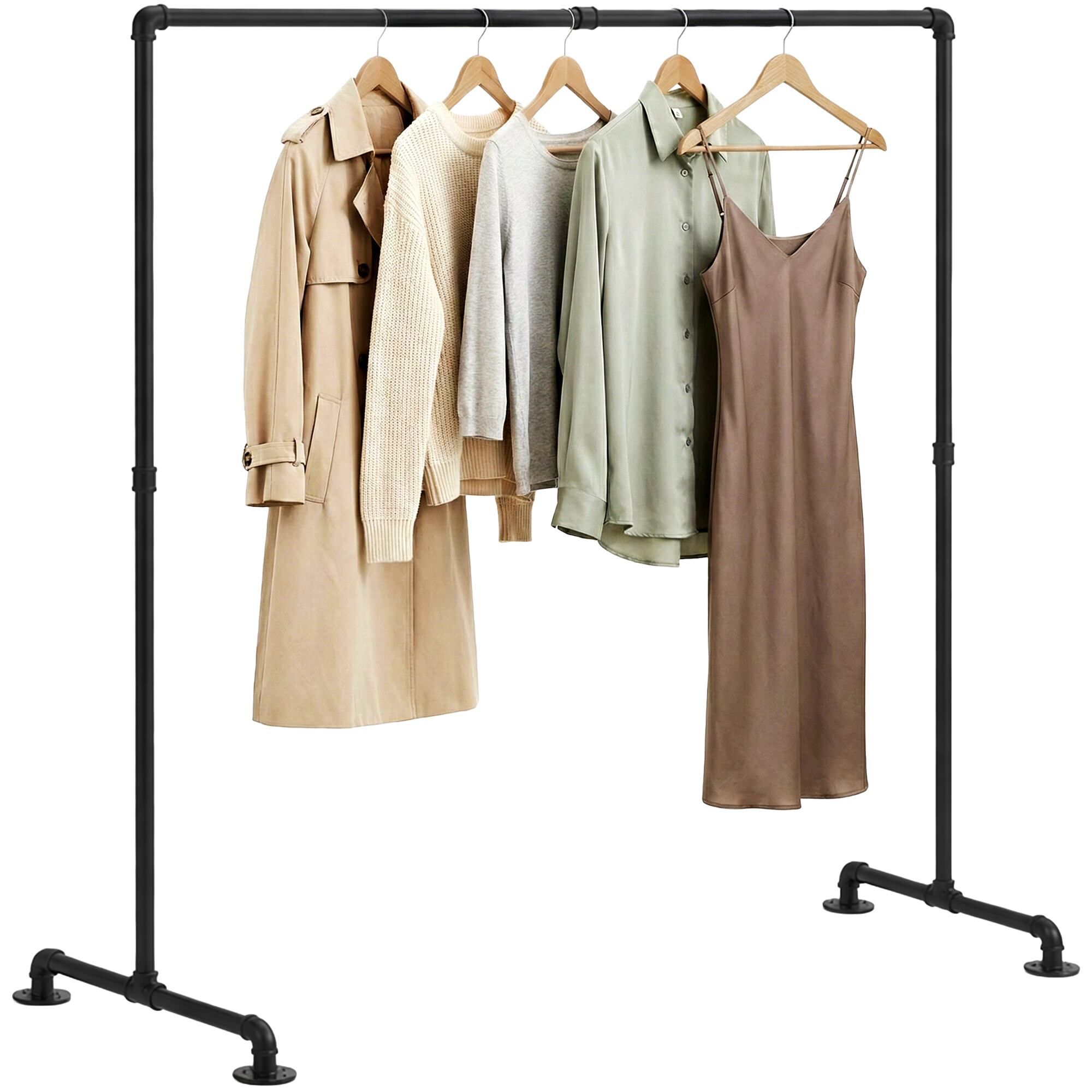 Kleiderständer Jersey 55x150x150, schwarz