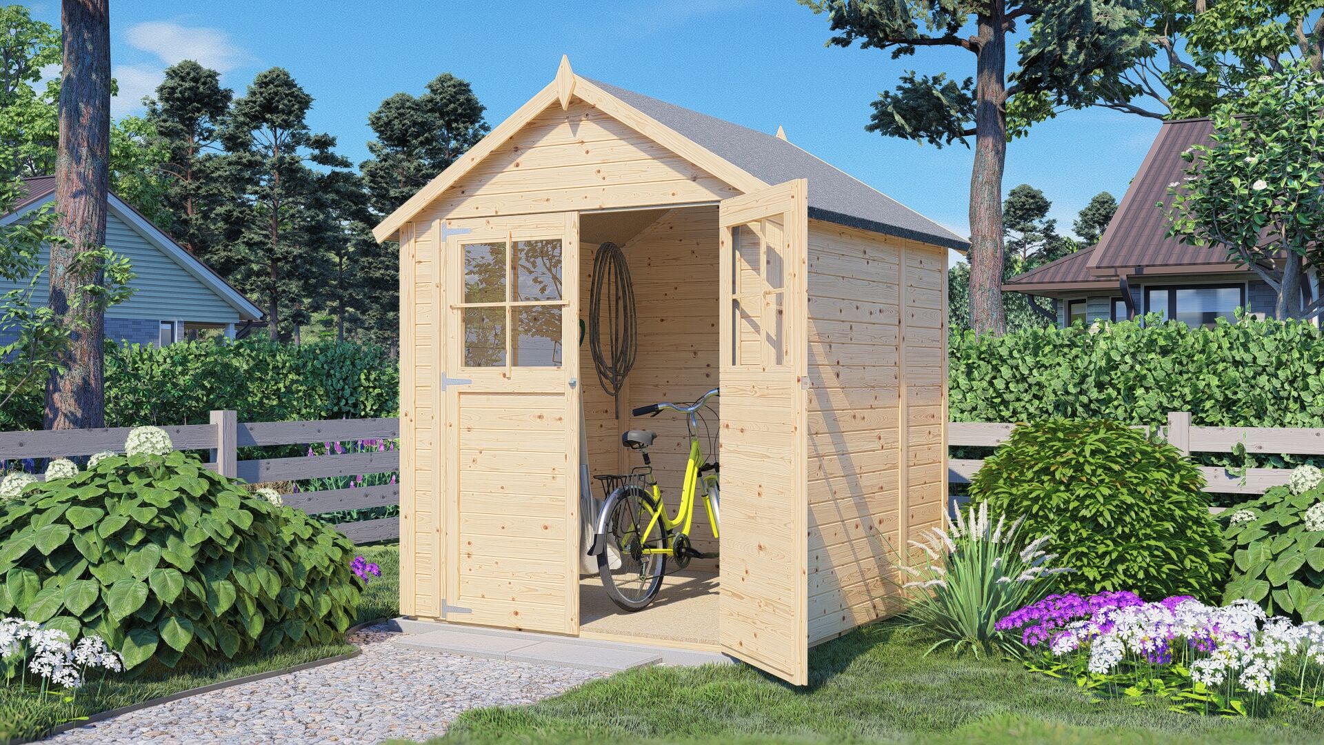 Gartenhaus Osterbek 2 naturbelassen 181 x 175 cm