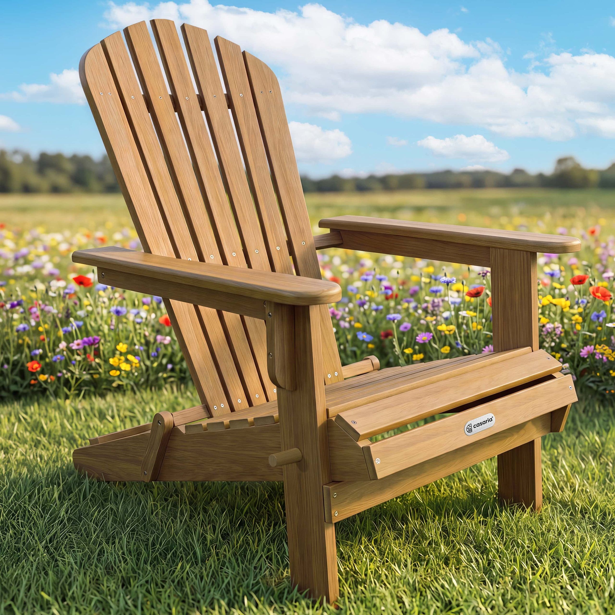 Liegestuhl Adirondack 2er-Set Akazienholz klappbar