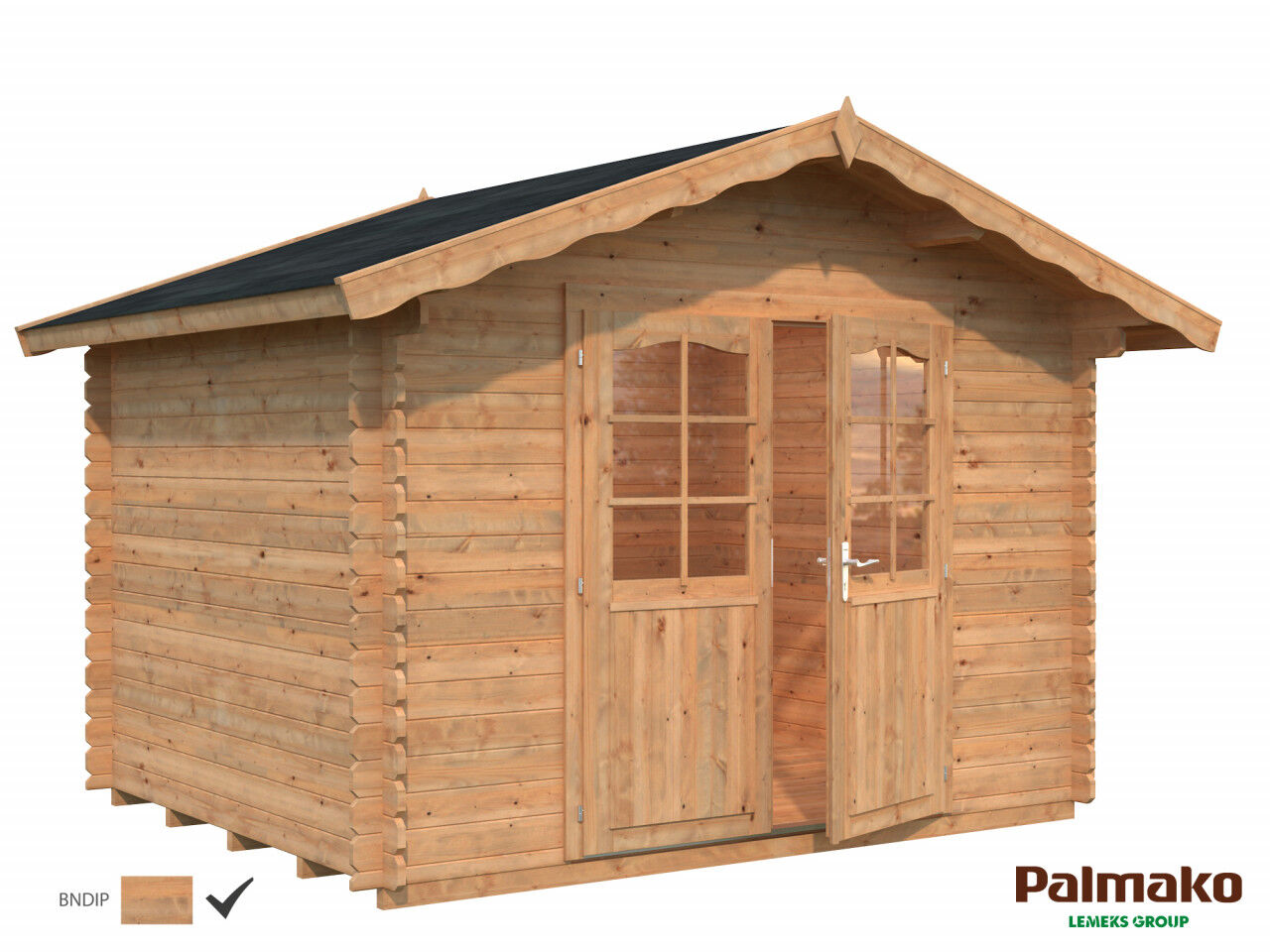 Palmako Gartenhaus Vivian 6,9 m² braun grundiert
