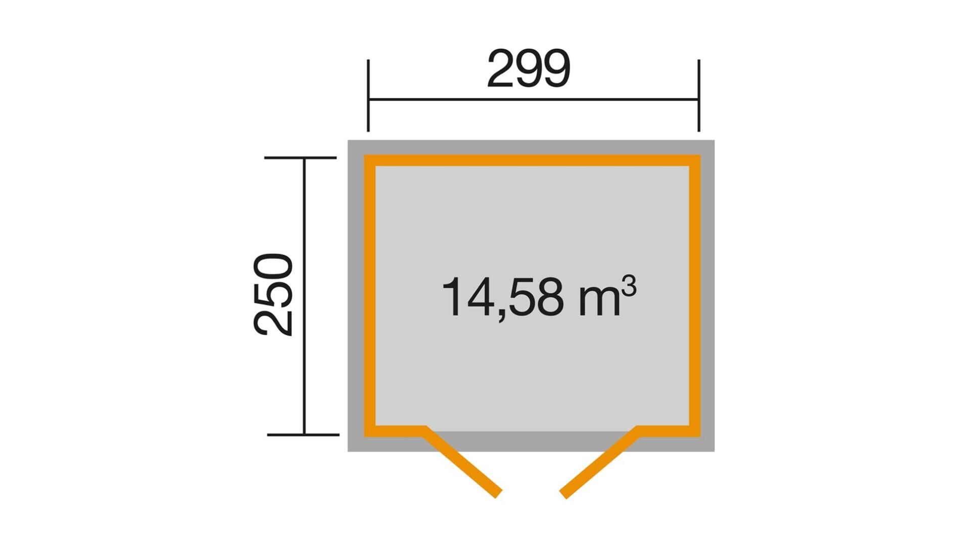 weka Gartenhaus 321 - 3,0x2,9m
