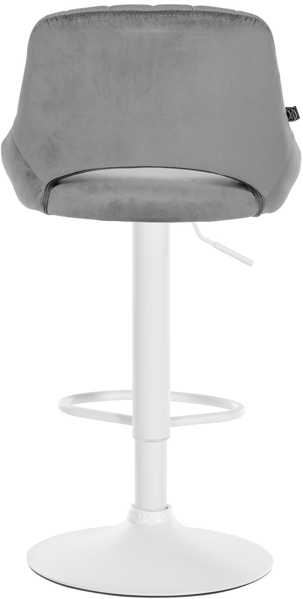 2er Set Barhocker Milet Samt W, dunkelgrau