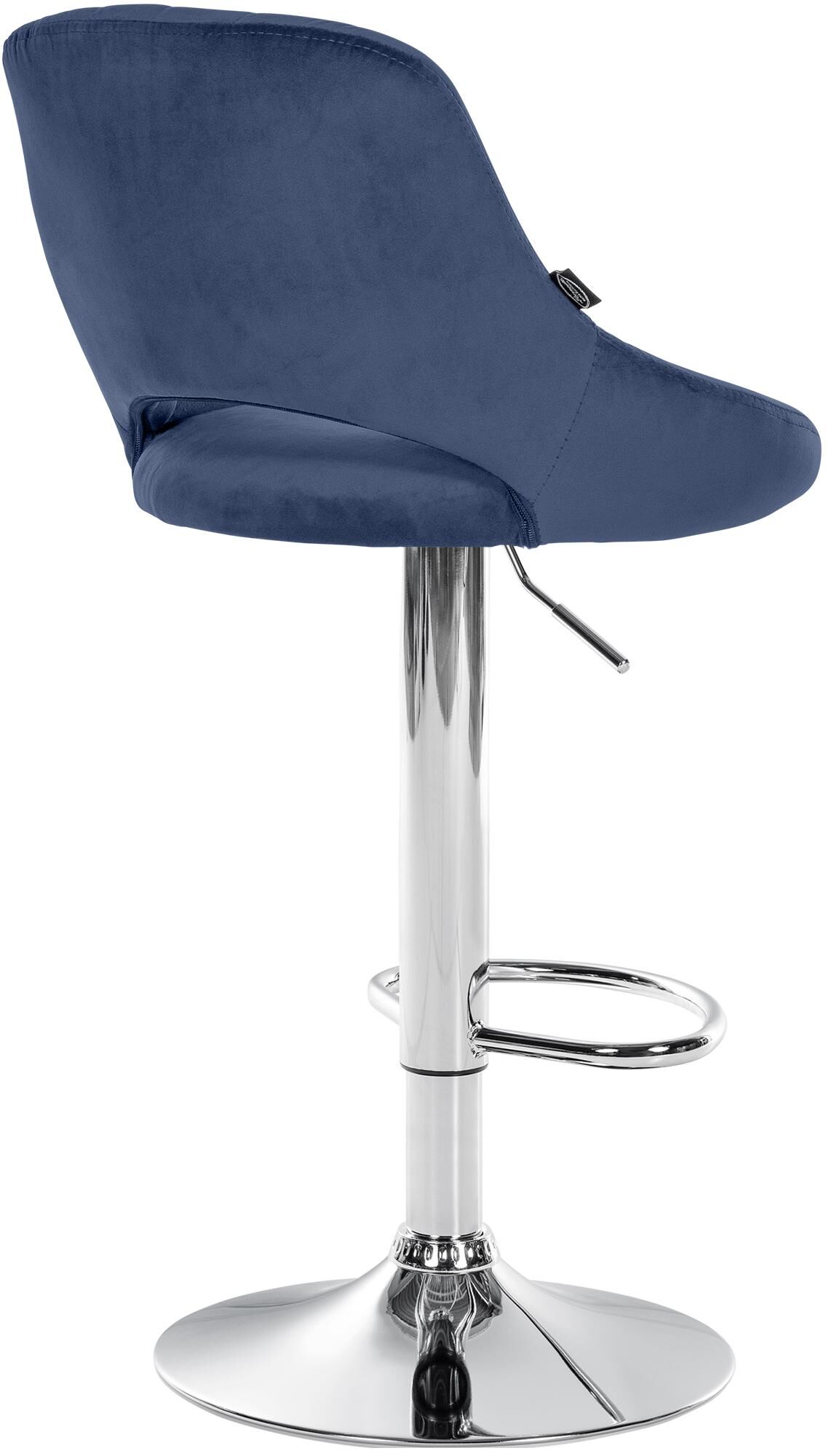 Barhocker Milet Samt chrom, blau