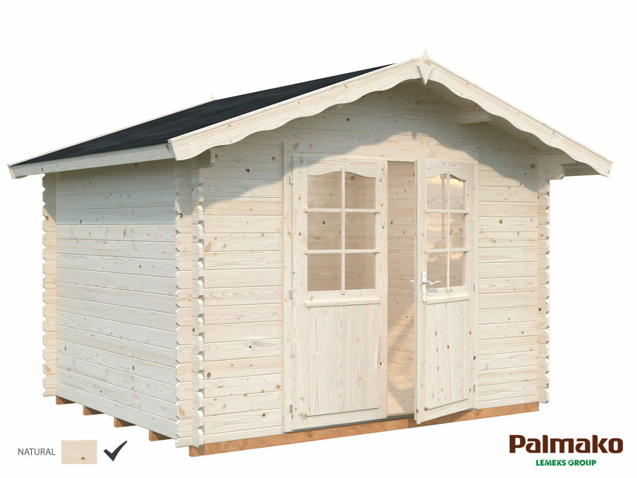 Palmako Gartenhaus Vivian 6,9 m² naturbelassen