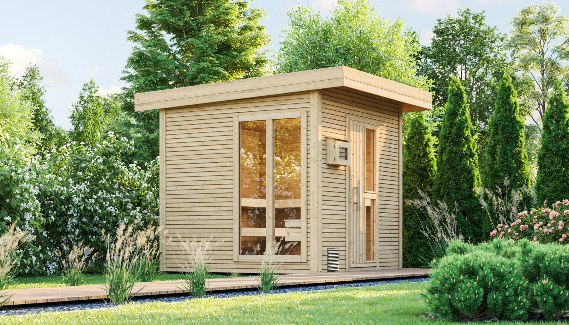 weka Design-Saunahaus KUOPIO 45 mm, natur