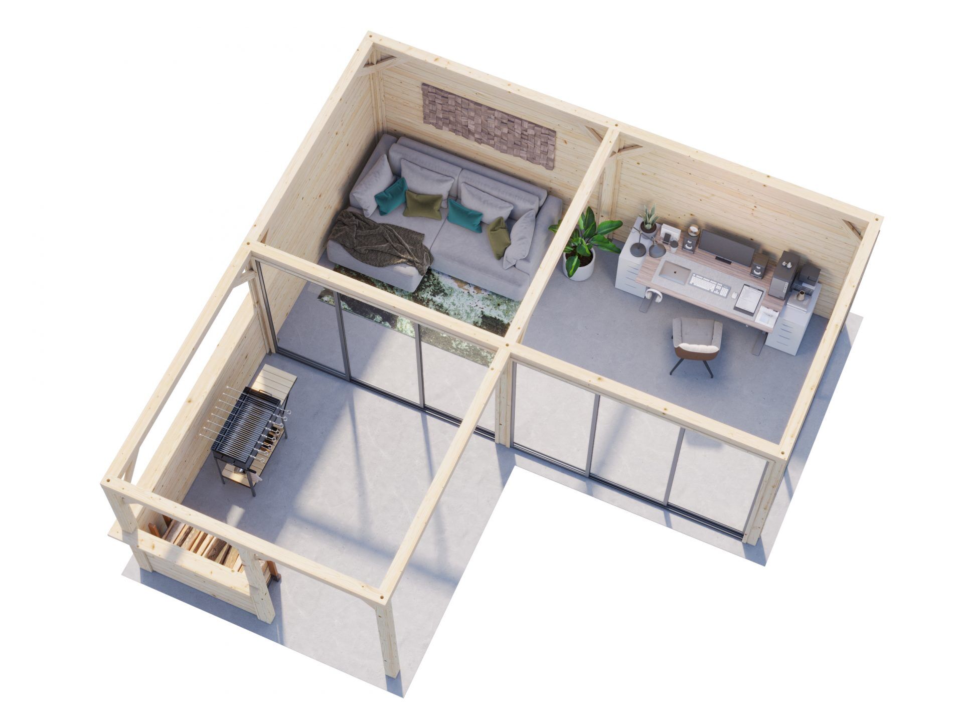 Palmako Pavillon Bianca 24,9 m2 Set 223 Slide
