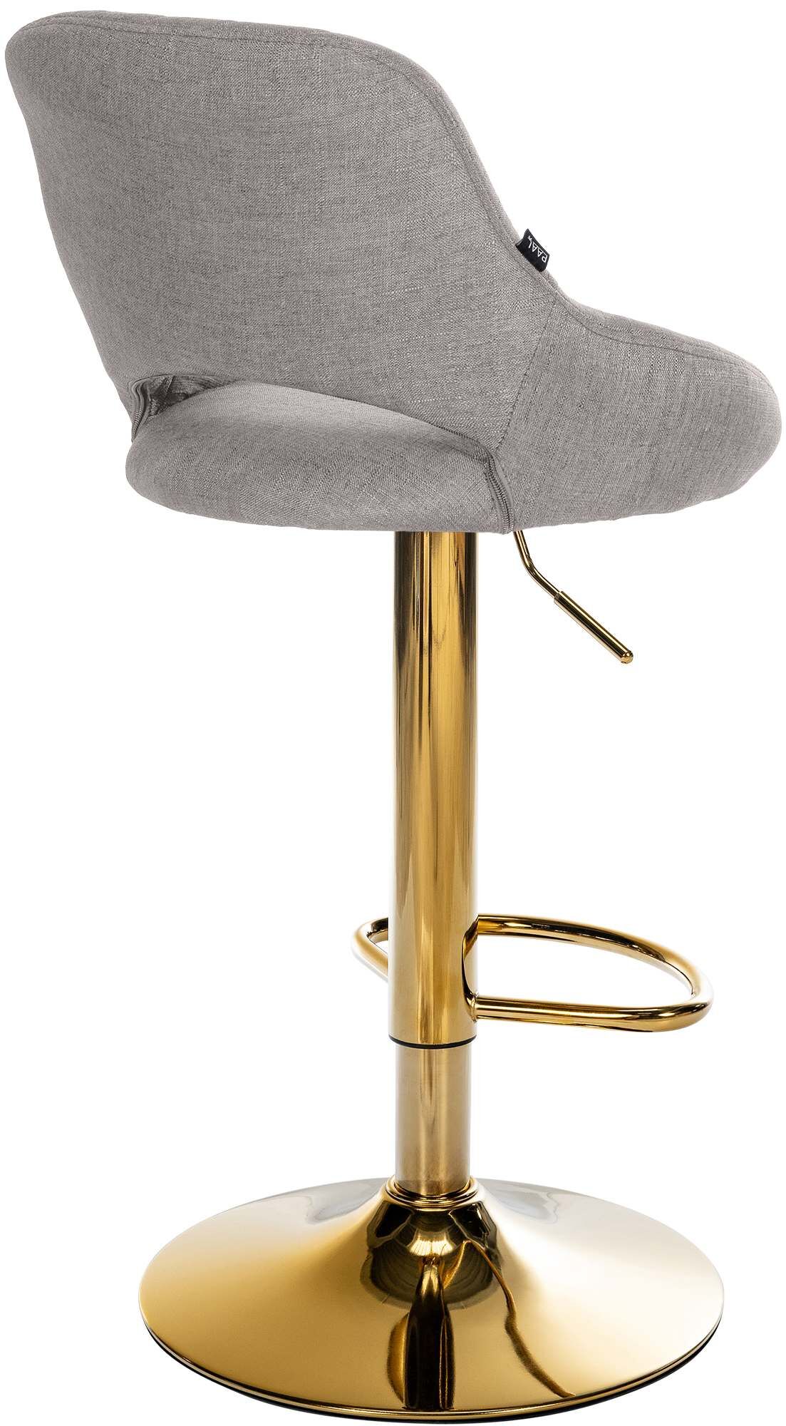 Barhocker Milet Stoff gold, grau