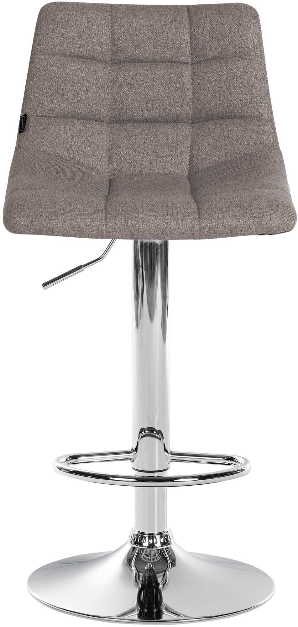 2er Set Barhocker Jerry Stoff chrom, grau