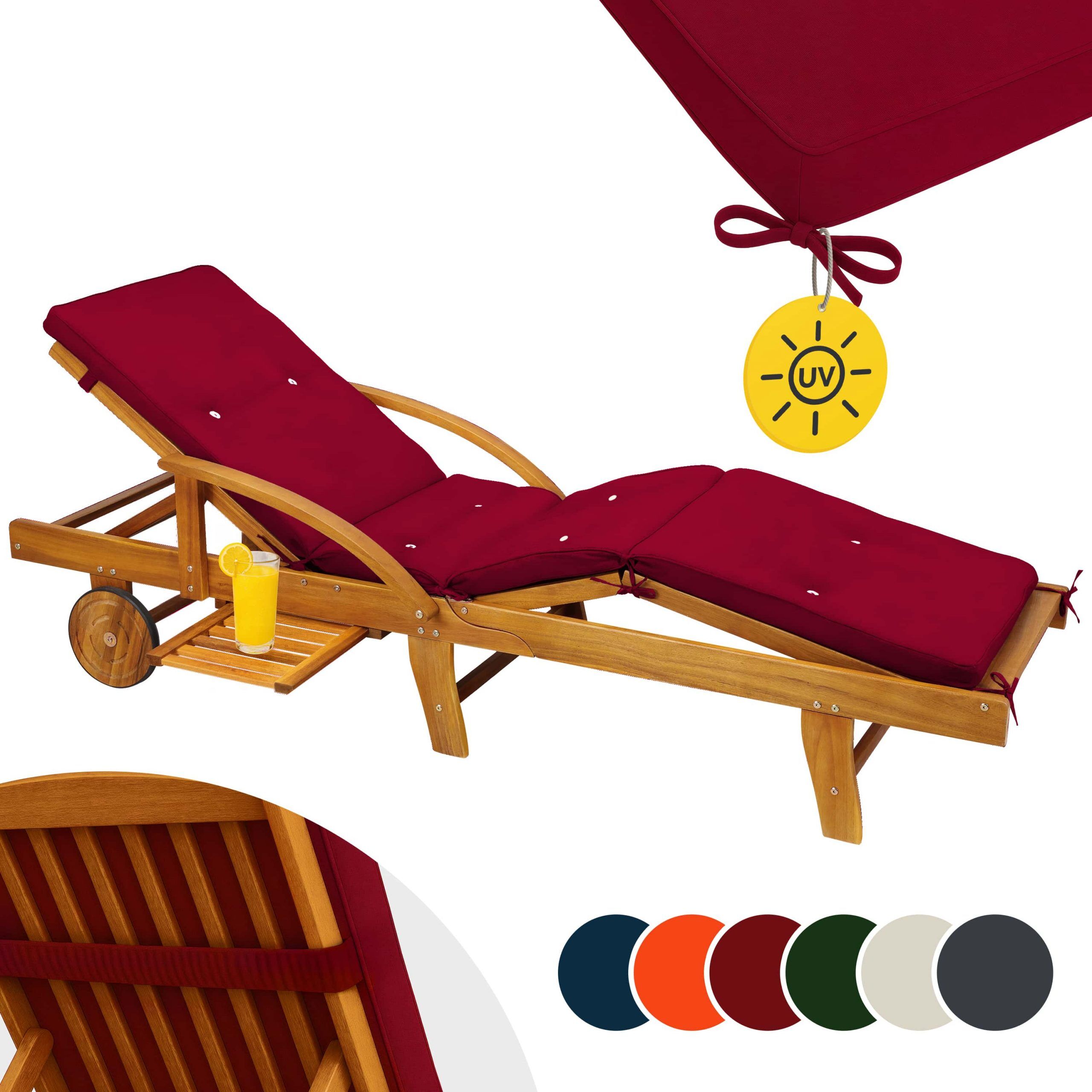 Auflage Sunlounger Rot 195x55x5cm