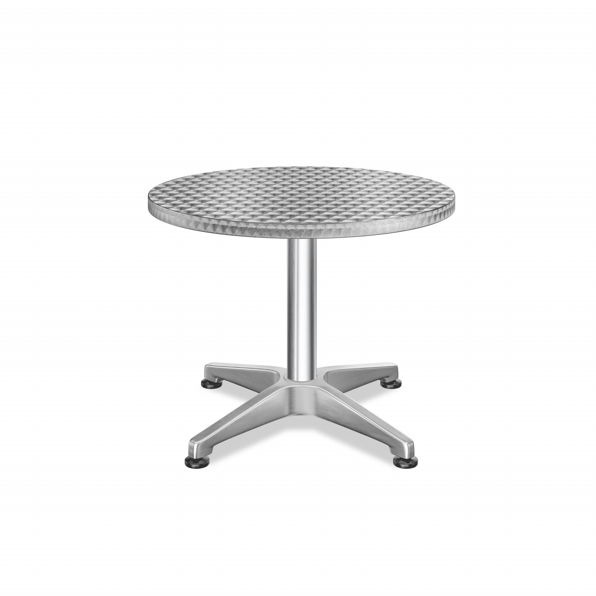 Stehtisch Ø60cm Alu höhenverstellbar Silber