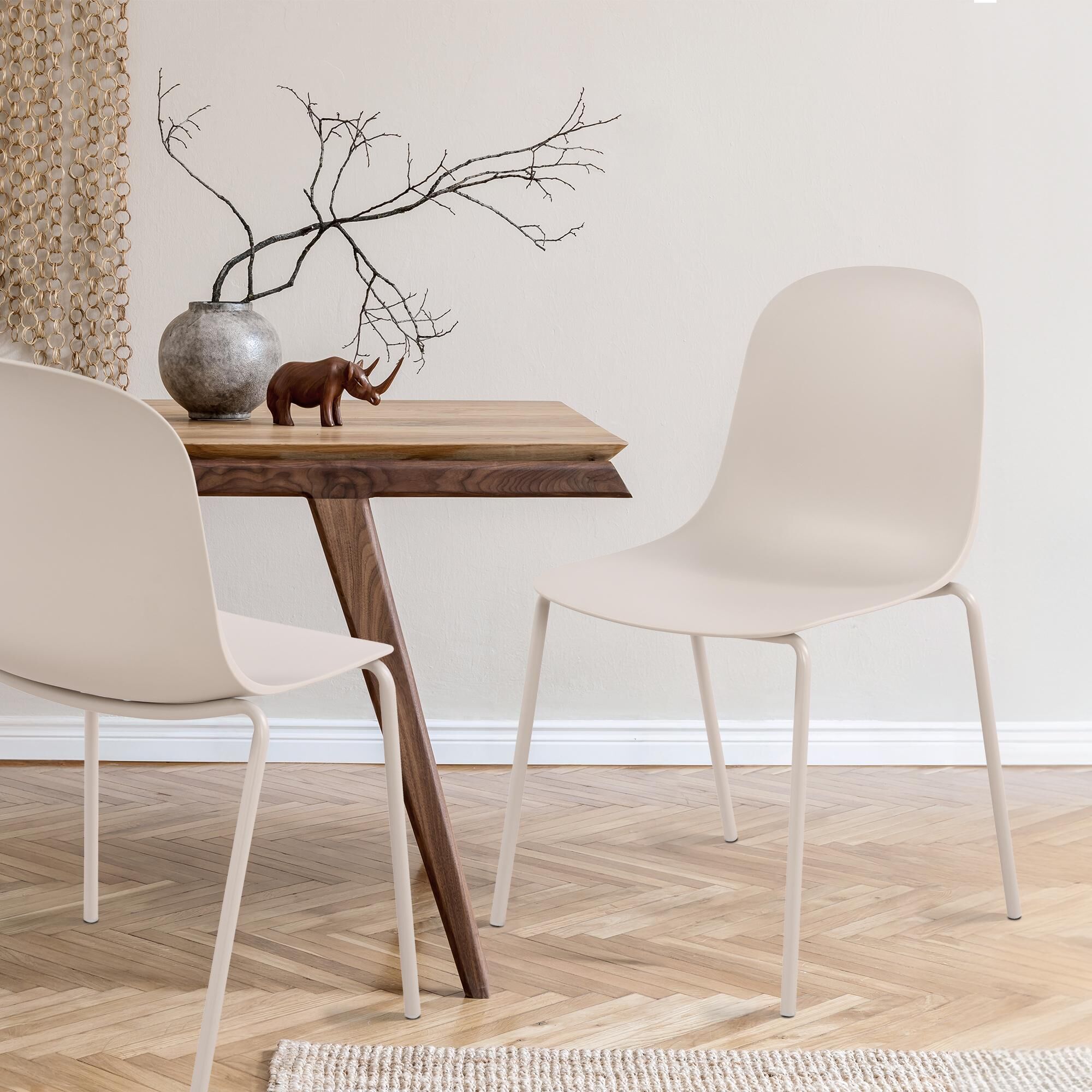 2er Set Stuhl Hardin, hellgrau